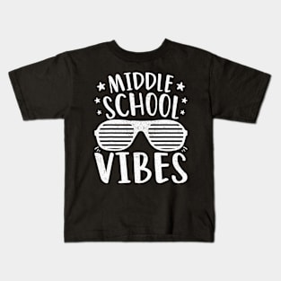 Middle School Vibes Teacher Student First Day Of School 2023 Kids T-Shirt